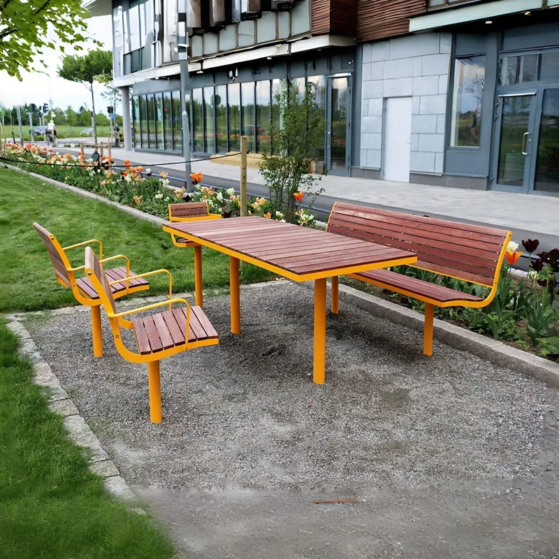 Outdoor Furniture Yellow - Комплект садовой мебели для улицы: стол