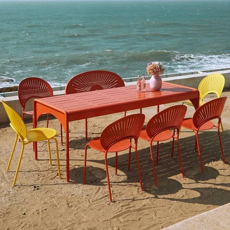 Outdoor Furniture Yellow - Желтые промышленные барные стулья, скандинавские уличные