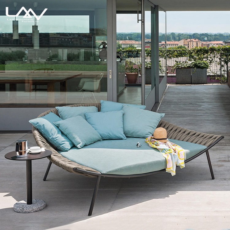 Outdoor Daybed Sofa - Современная уличная плетеная кровать-софа для сада,