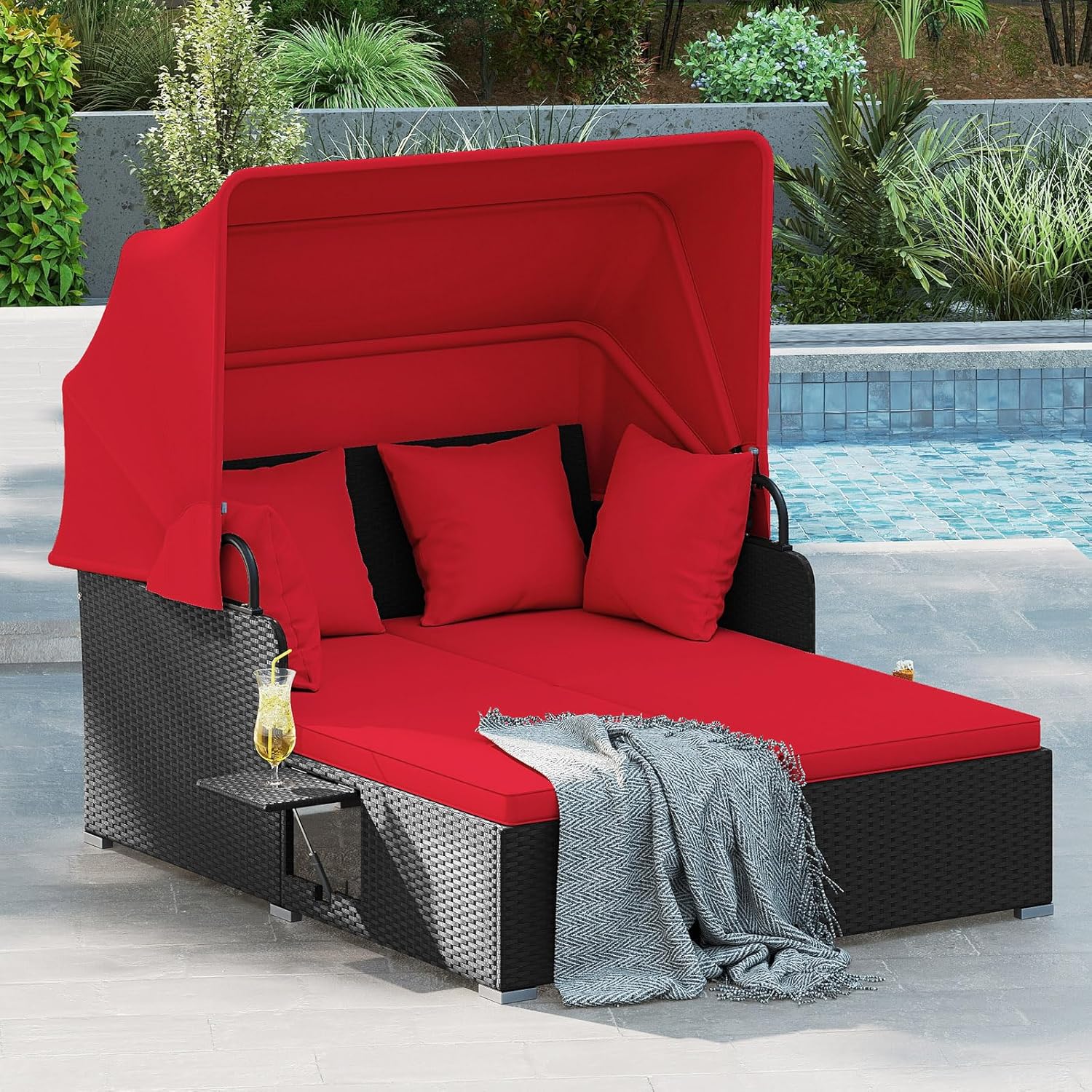 Outdoor Daybed Sofa - Двухместная ротанговая кушетка для улицы с