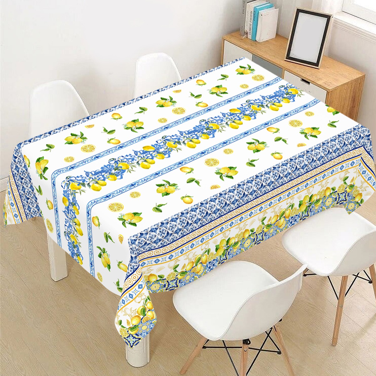 Outdoor Furniture Yellow - Желтая прямоугольная одноразовая скатерть в лимонную