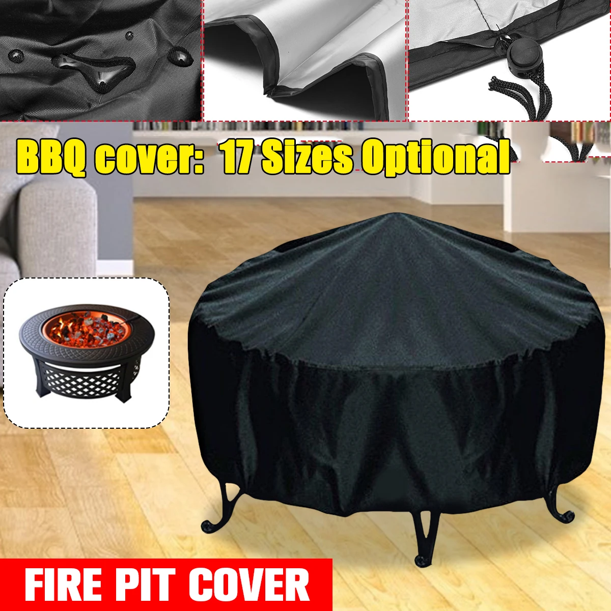 Outdoor Furniture With Fire Pit - Водонепроницаемый чехол для костра для патио,