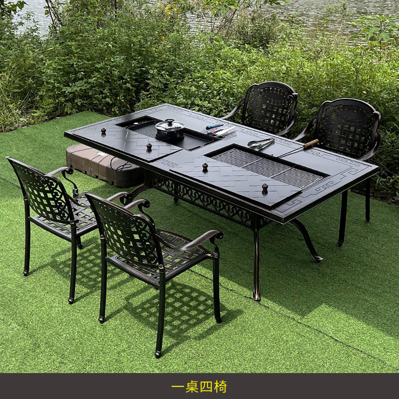 Outdoor Furniture Wooden - Комплект кованой мебели для террасы, сада,