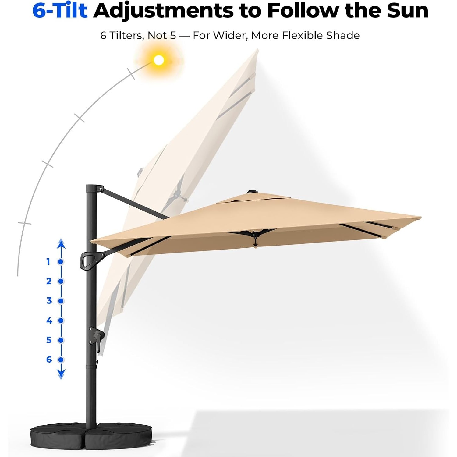 Зонт-кантриолер для патио 3х3  – обзор и цена Outdoor Furniture Umbrella