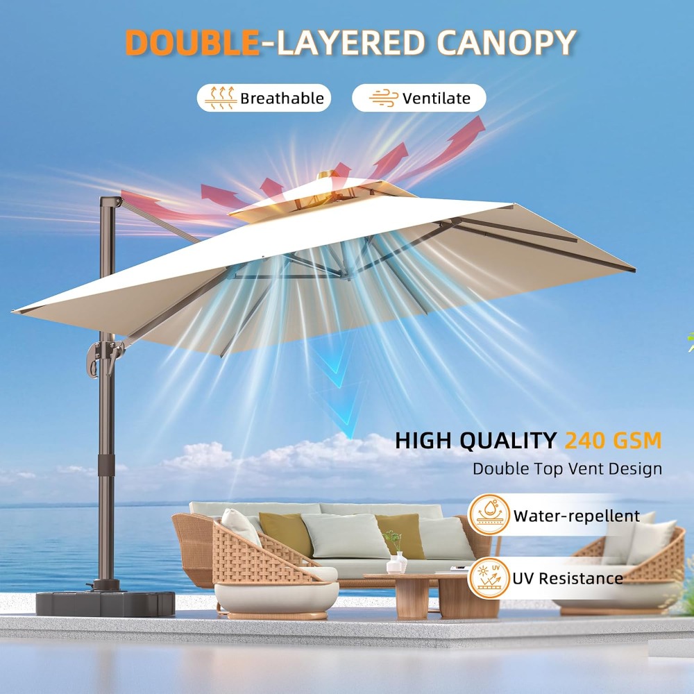 Уличный зонт для патио 10' x 1 – обзор и цена Outdoor Furniture Umbrella