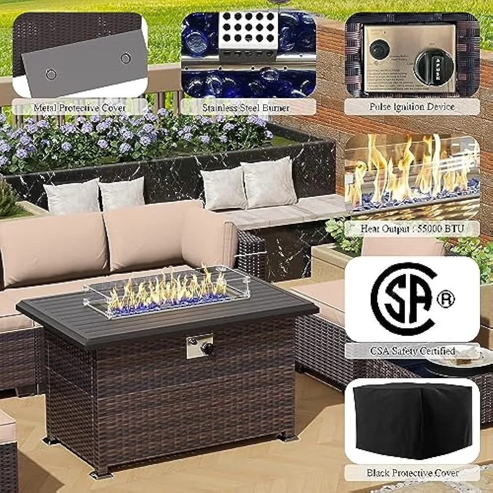 -Набор мебели для патио со сто – обзор и цена Outdoor Furniture With Fire Pit