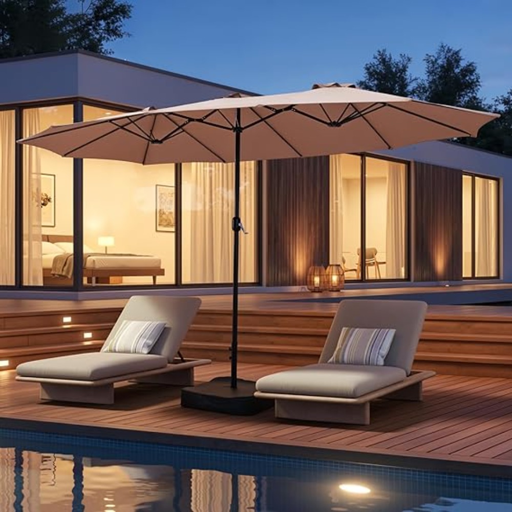 Зонт для патио 15 футов с осно – обзор и цена Outdoor Furniture Umbrella