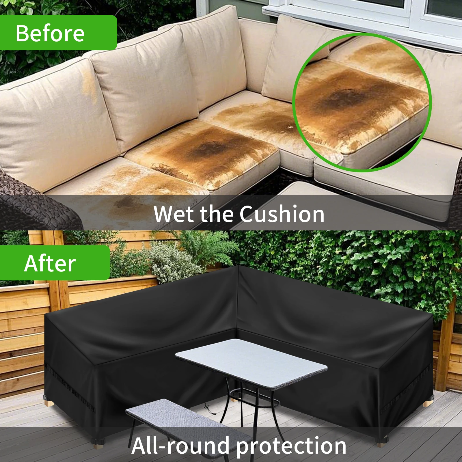 L-образный чехол для садового  – обзор и цена Outdoor Furniture Cover Xl