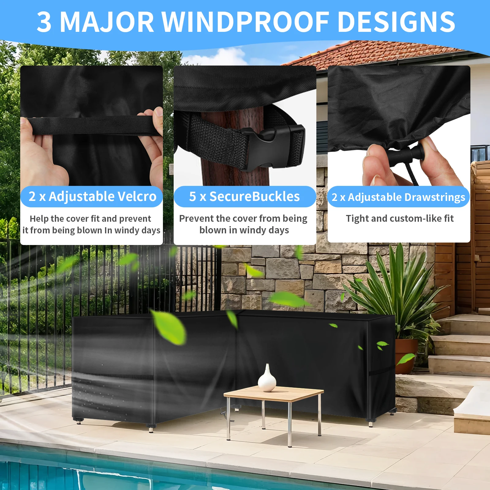 L-образный чехол для садового  – обзор и цена Outdoor Furniture Cover Xl