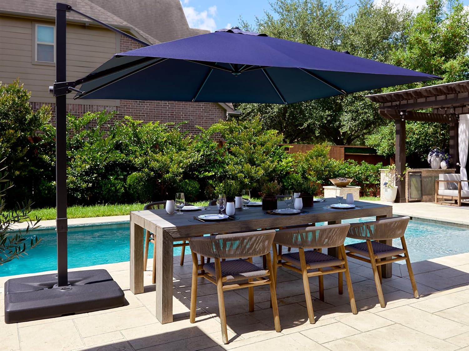 Зонт консольный для патио 3х3  – обзор и цена Outdoor Furniture Umbrella