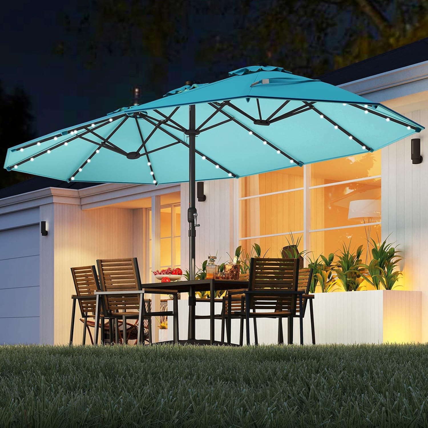 Солнечный зонт для патио 15 фу – обзор и цена Outdoor Furniture Umbrella