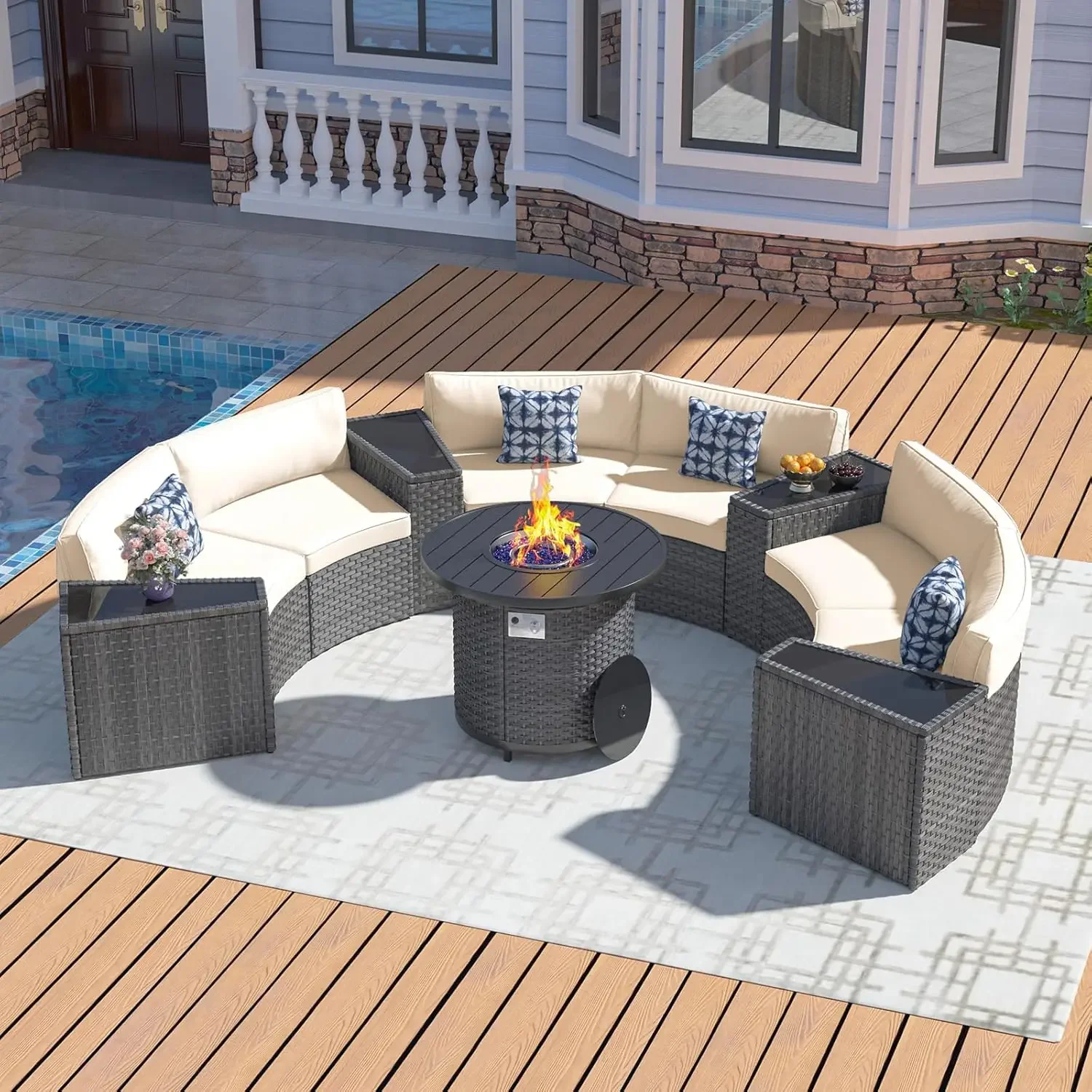 l Комплект мебели для патио с  – обзор и цена Outdoor Furniture And Fire Pit