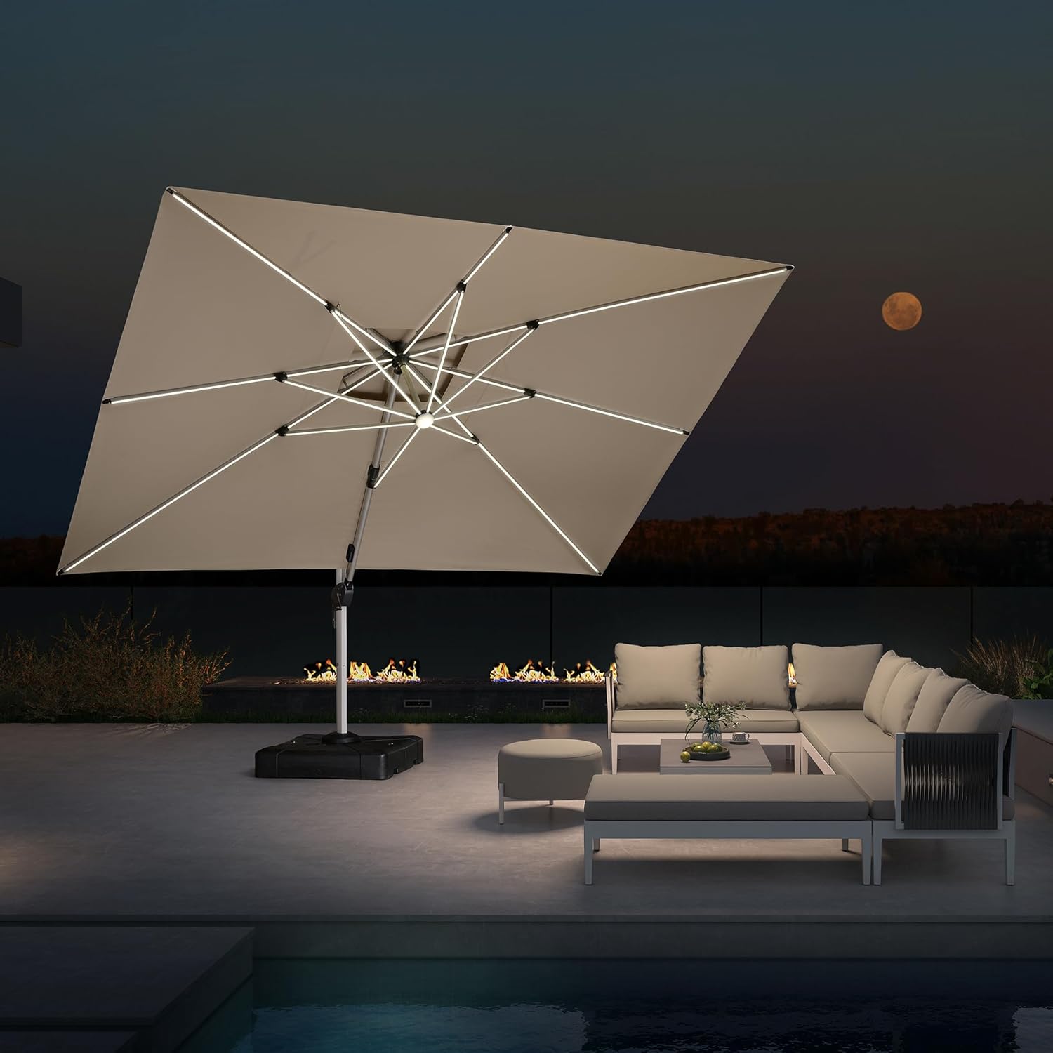 Зонт для патио 10' x 13' с дво – обзор и цена Outdoor Furniture Umbrella