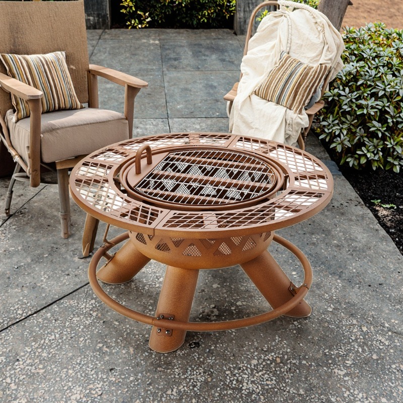Современный уличный стальной м – обзор и цена Outdoor Furniture With Fire Pit