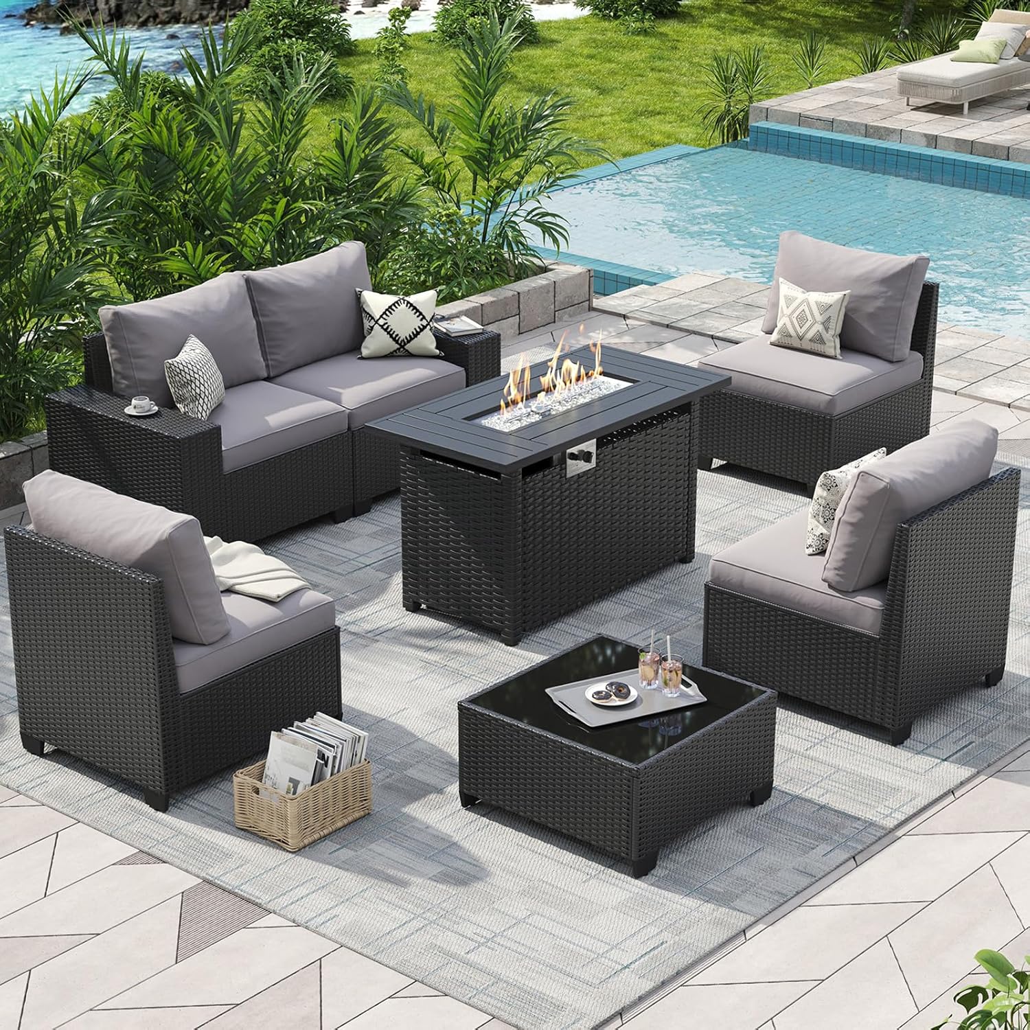Комплект уличной мебели для па – обзор и цена Outdoor Furniture With Fire Pit
