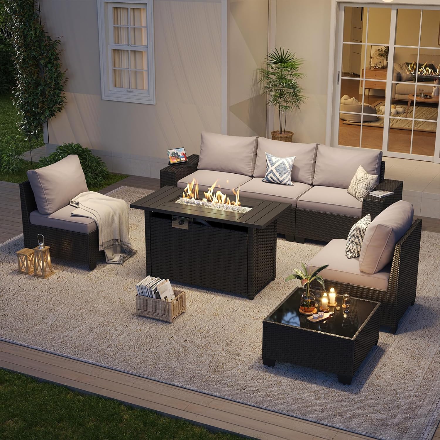 Комплект уличной мебели для па – обзор и цена Outdoor Furniture With Fire Pit
