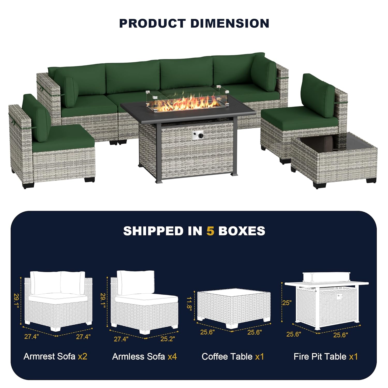 Комплект садовой мебели из 8 п – обзор и цена Outdoor Furniture With Fire Pit