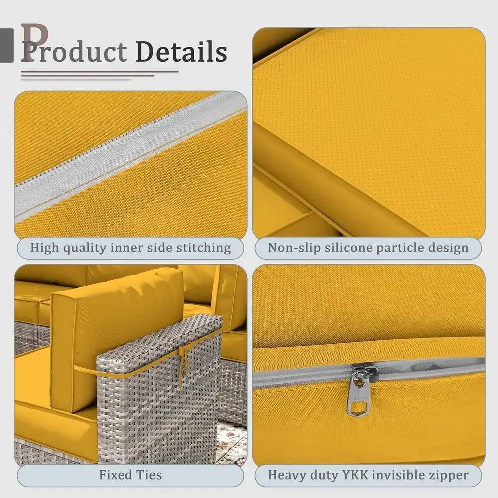 5 подушек для уличной мебели,  – обзор и цена Outdoor Furniture Yellow
