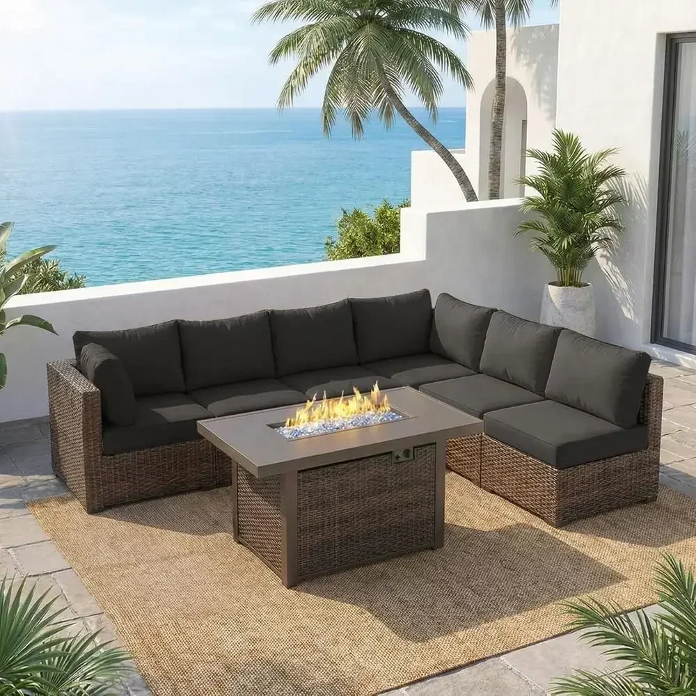 Комплект садовой мебели из 7 п – обзор и цена Outdoor Furniture With Fire Pit
