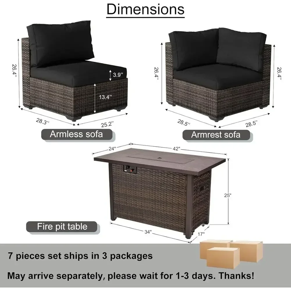 Комплект садовой мебели из 7 п – обзор и цена Outdoor Furniture With Fire Pit