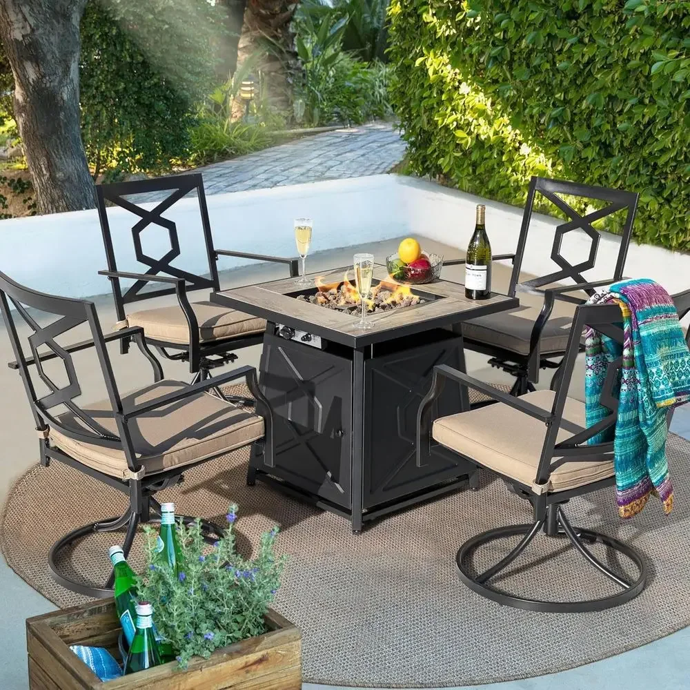 Комплект садовой мебели из 5 п – обзор и цена Outdoor Furniture With Fire Pit