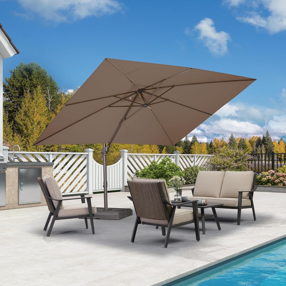 Прямоугольный консольный зонт  – обзор и цена Outdoor Furniture Umbrella